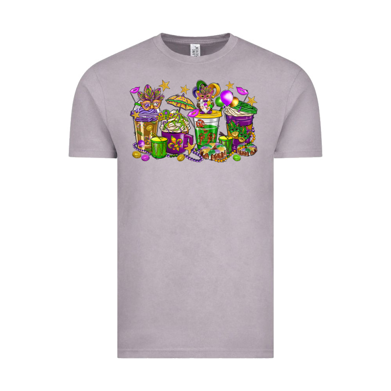 Mardi Gras Coffee Cups Vintage Tee by HowdyJamesFarm | Teevron