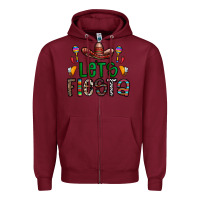 Burgundy fiesta Zipper Hoodie - CowhideDigitalArt