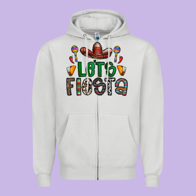 Fiesta Zipper Hoodie Designed By Cowhidedigitalart