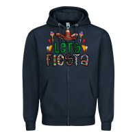 Navy fiesta Zipper Hoodie - CowhideDigitalArt