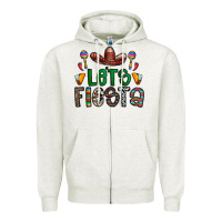 Oatmeal Heather fiesta Zipper Hoodie - CowhideDigitalArt