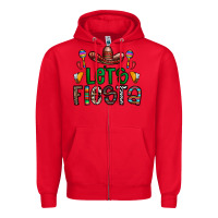 Red fiesta Zipper Hoodie - CowhideDigitalArt