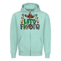 Seafoam fiesta Zipper Hoodie - CowhideDigitalArt