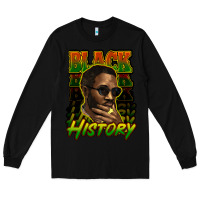 Black Black history afro man Long Sleeve Tee - HowdyJamesFarm