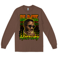 Chestnut Black history afro man Long Sleeve Tee - HowdyJamesFarm