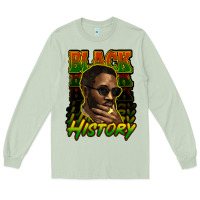 Matcha Black history afro man Long Sleeve Tee - HowdyJamesFarm