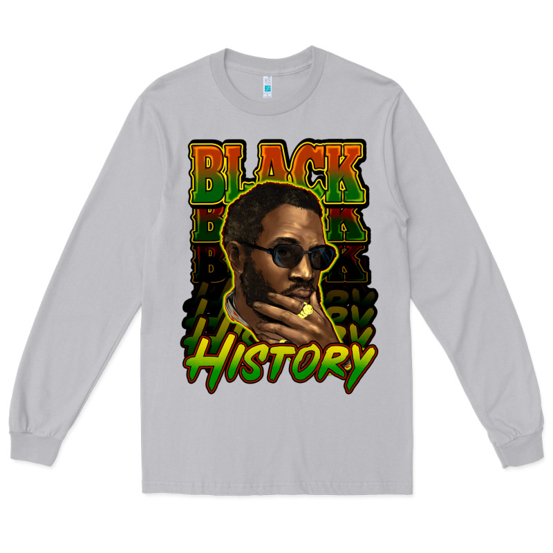 Black History Afro Man Long Sleeve Tee by HowdyJamesFarm | Teevron