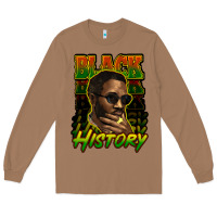 Toasted Coconut Black history afro man Long Sleeve Tee - HowdyJamesFarm