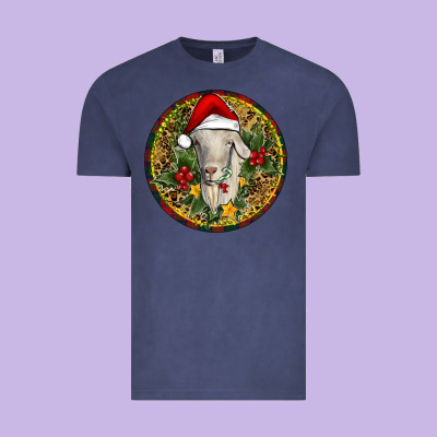 Christmas Goat Vintage Tee Designed By Ranaportraitstore