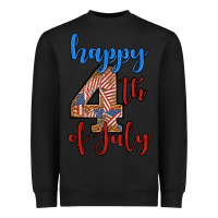 Black happy 4th of july Heavyweight Sweatshirt - BundleAndBundleShop