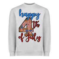 Heather Grey happy 4th of july Heavyweight Sweatshirt - BundleAndBundleShop