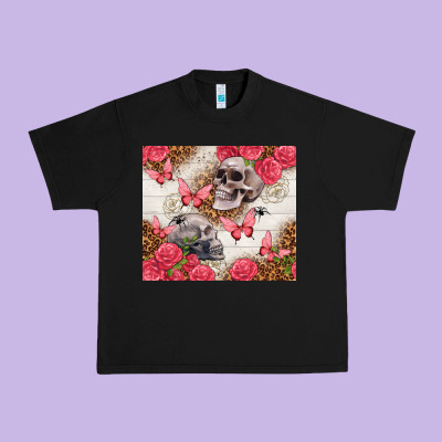 Skulls And Roses Tumbler Urban Heavy Tee Designed By Tumblerdesignbyshophia