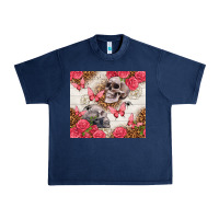 Navy skulls and roses tumbler Urban Heavy Tee - TumblerDesignByShophia