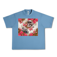 Pebble Blue skulls and roses tumbler Urban Heavy Tee - TumblerDesignByShophia