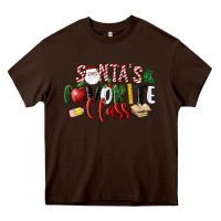 Chocolate Brown Santa's Favorite Class Christmas Heavy Core Tee - LillyAllenDesigns