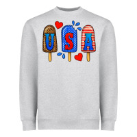 Heather Grey usa popsicles Heavyweight Sweatshirt - BundleAndBundleShop