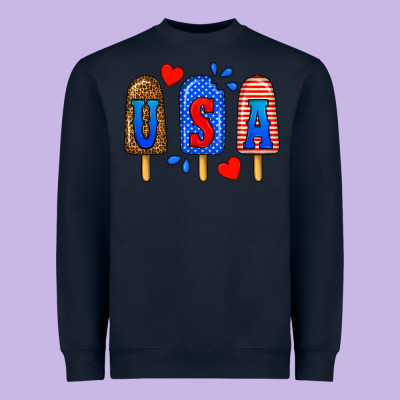 Usa Popsicles Heavyweight Sweatshirt Designed By Bundleandbundleshop