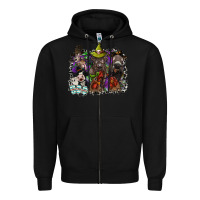 Black animal halloween Zipper Hoodie - SublimationCraftShop