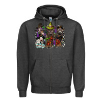Charcoal Heather animal halloween Zipper Hoodie - SublimationCraftShop