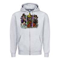 Heather Grey animal halloween Zipper Hoodie - SublimationCraftShop