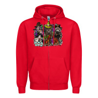 Red animal halloween Zipper Hoodie - SublimationCraftShop