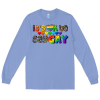 Colony Blue It's okay to say Gay pride Long Sleeve Tee - CowGirlArtShop