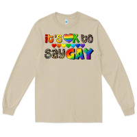 Mushroom It's okay to say Gay pride Long Sleeve Tee - CowGirlArtShop