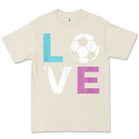 Bone Soccer Gift for Girls Women I Love Soccer Vintage Premium Tee - minhPixels