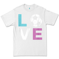 White Soccer Gift for Girls Women I Love Soccer Vintage Premium Tee - minhPixels