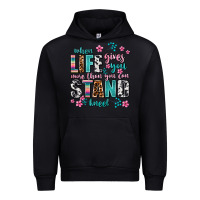 Black when life gives you more than you can stand kneel Urban Hoodie - AdoDesignShop