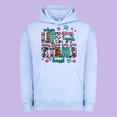 When Life Gives You More Than You Can Stand Kneel Urban Hoodie Designed By Adodesignshop