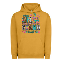 Pigment Peanut Butter when life gives you more than you can stand kneel Urban Hoodie - AdoDesignShop