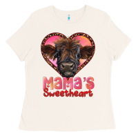 Bone mama's sweetheart highland calf Ladies Tee - RanaPortraitStore