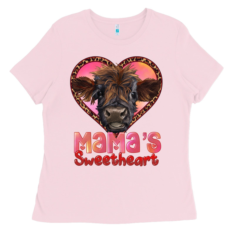 Mama's Sweetheart Highland Calf Ladies Tee by RanaPortraitStore | Teevron