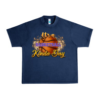 Navy It's a Basketball kinda day Urban Heavy Tee - HowdyJamesFarm