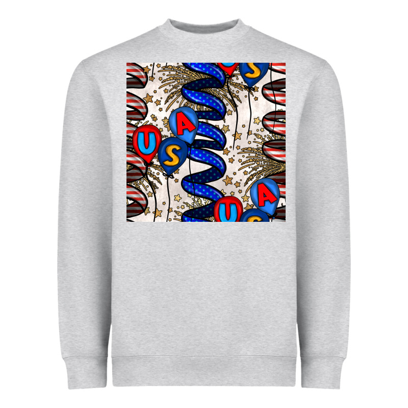 Usa Balloons Seamless Pattern Heavyweight Sweatshirt by BundleAndBundleShop | Teevron