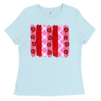 Baby Blue valentine's day brushstrokes Ladies Tee - RanaPortraitStore