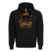 Black august girl Zipper Hoodie - SublimationCraftShop