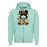 Seafoam august girl Zipper Hoodie - SublimationCraftShop