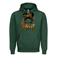 Sports Green august girl Zipper Hoodie - SublimationCraftShop