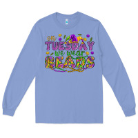 Colony Blue On Tuesday we wear beads Long Sleeve Tee - HowdyJamesFarm