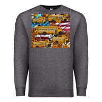 Charcoal Heather school bus American flag sunflower cowhide leopard Premium Sweatshirt - Artiststas