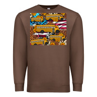 Chestnut school bus American flag sunflower cowhide leopard Premium Sweatshirt - Artiststas
