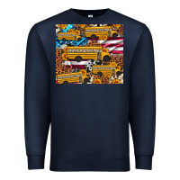 Navy school bus American flag sunflower cowhide leopard Premium Sweatshirt - Artiststas