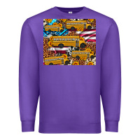 Purple school bus American flag sunflower cowhide leopard Premium Sweatshirt - Artiststas