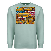 Seafoam school bus American flag sunflower cowhide leopard Premium Sweatshirt - Artiststas