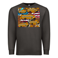 Smoke school bus American flag sunflower cowhide leopard Premium Sweatshirt - Artiststas