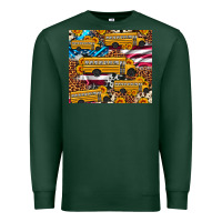 Sports Green school bus American flag sunflower cowhide leopard Premium Sweatshirt - Artiststas