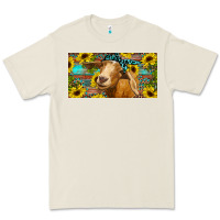 Bone Goat with sunflowers and leopard Premium Tee - RanaPortraitStore