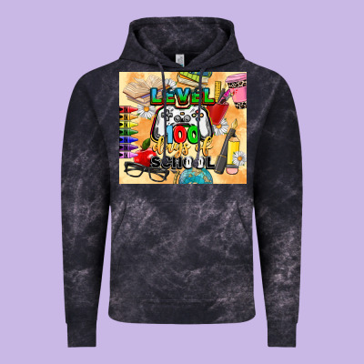 Level 100 Days Of School Vintage Hoodie Designed By Cowgirlartshop